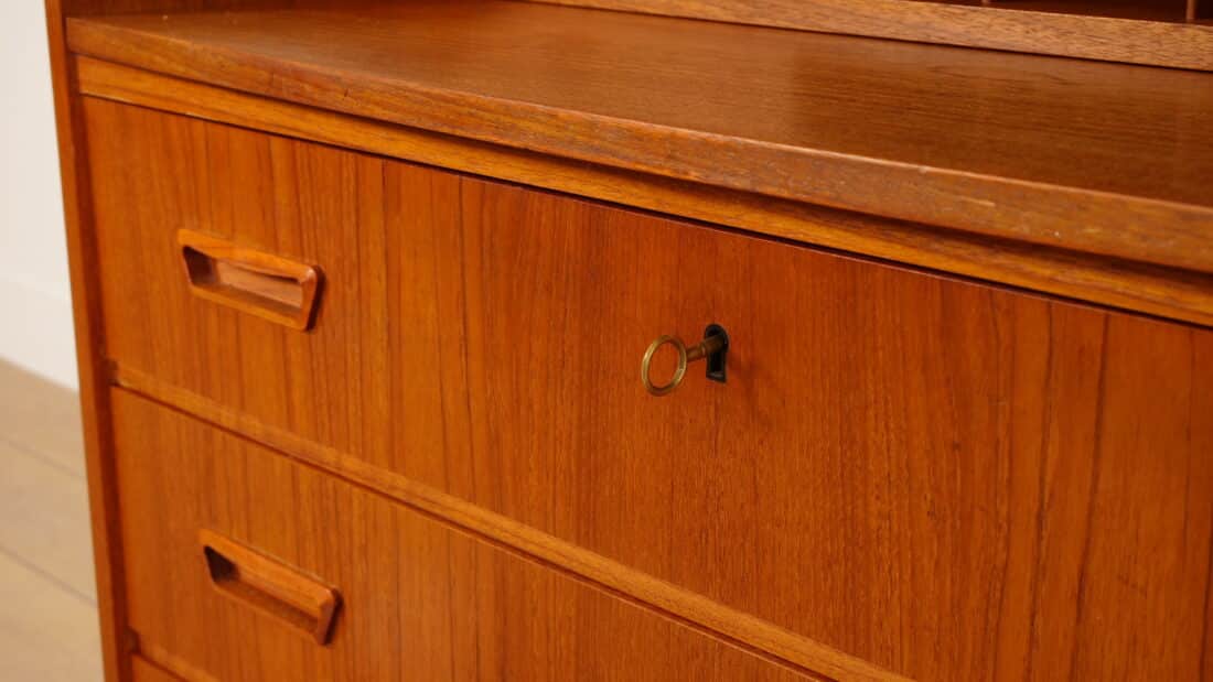 Vintage Deens Secretaire Teak 90 Cm
