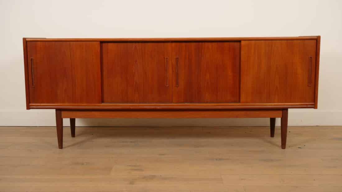 Vintage Dressoir Schuifdeuren Scandinavisch Design 195 Cm