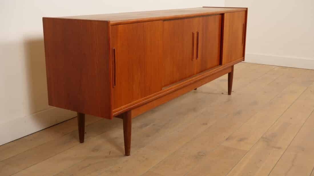 Vintage Dressoir Schuifdeuren Scandinavisch Design 195 Cm