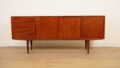 Vintage Deens dressoir | Schuifdeuren | Scandinavisch design | 200 cm