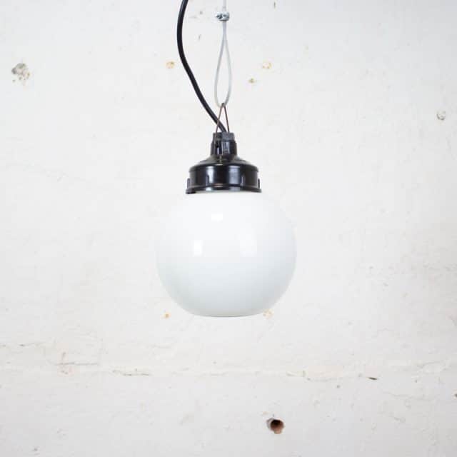 Vintage Melkglazen Hanglampen Rond