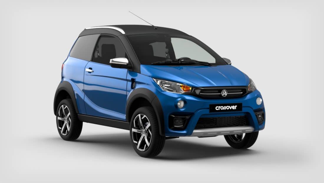 Aixam Ecrossover Premium 48v 2023 Emotion Webasto Kachel Brommobiel Nieuw Saffierblauw Metallic