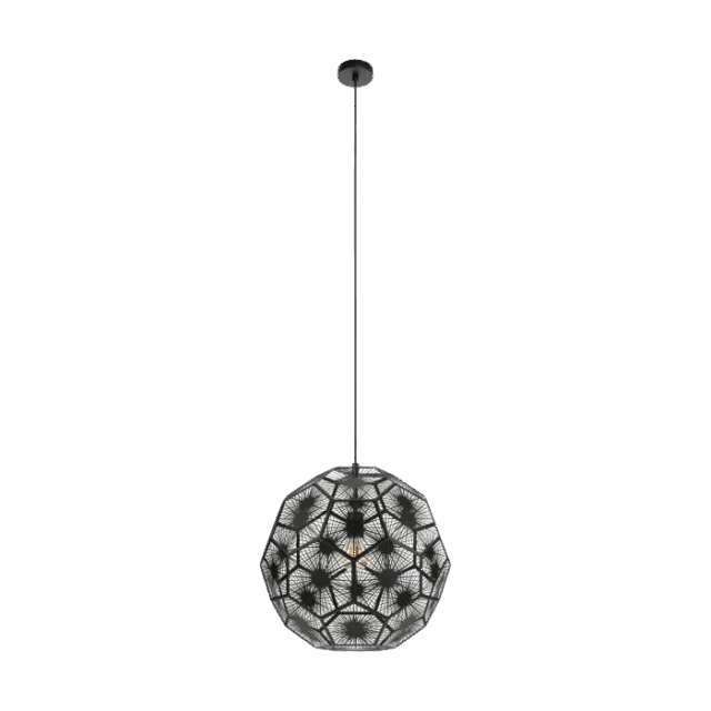 Hanglamp Skoura Zwart