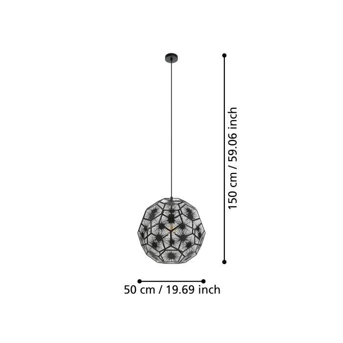 Hanglamp Skoura Zwart