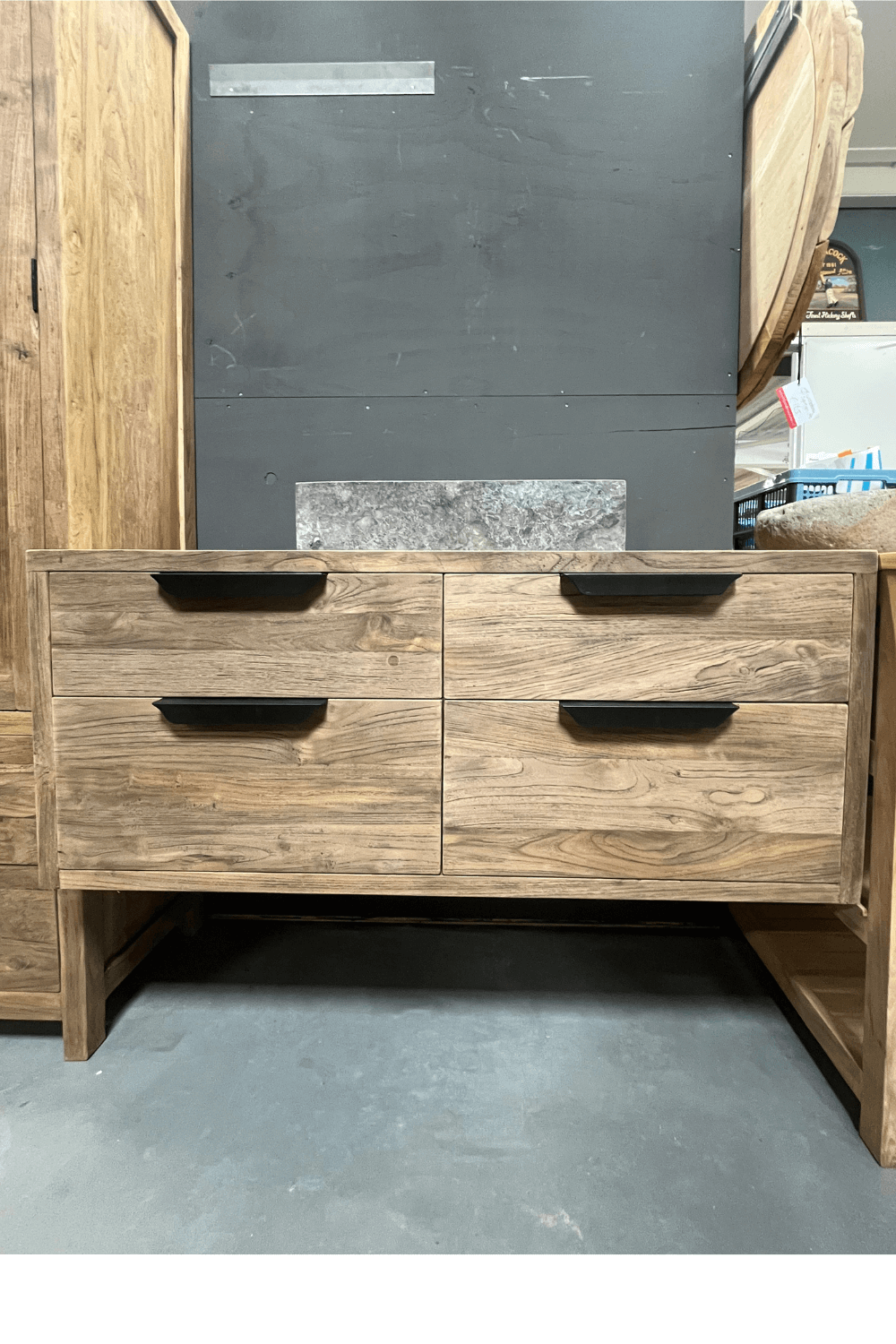 Badkamermeubel hangend 120 cm teakhout