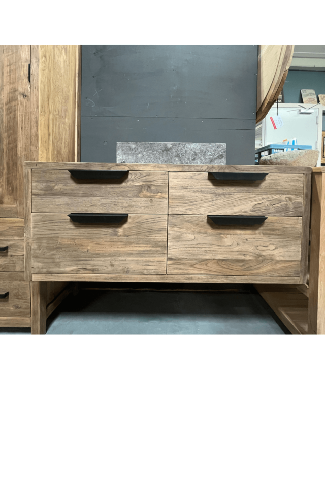 Badkamermeubel hangend 120 cm teakhout