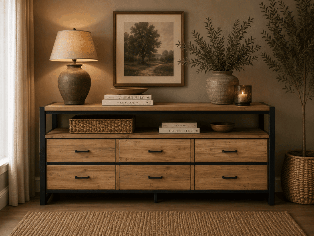 Dressoir joy teak met metaal solid 180 cm