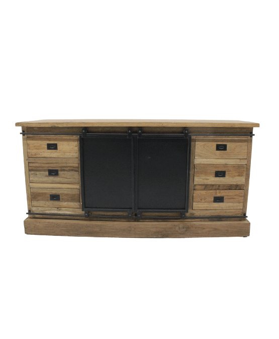 Dressoir Metal Sliding Doors 6 Draw 1