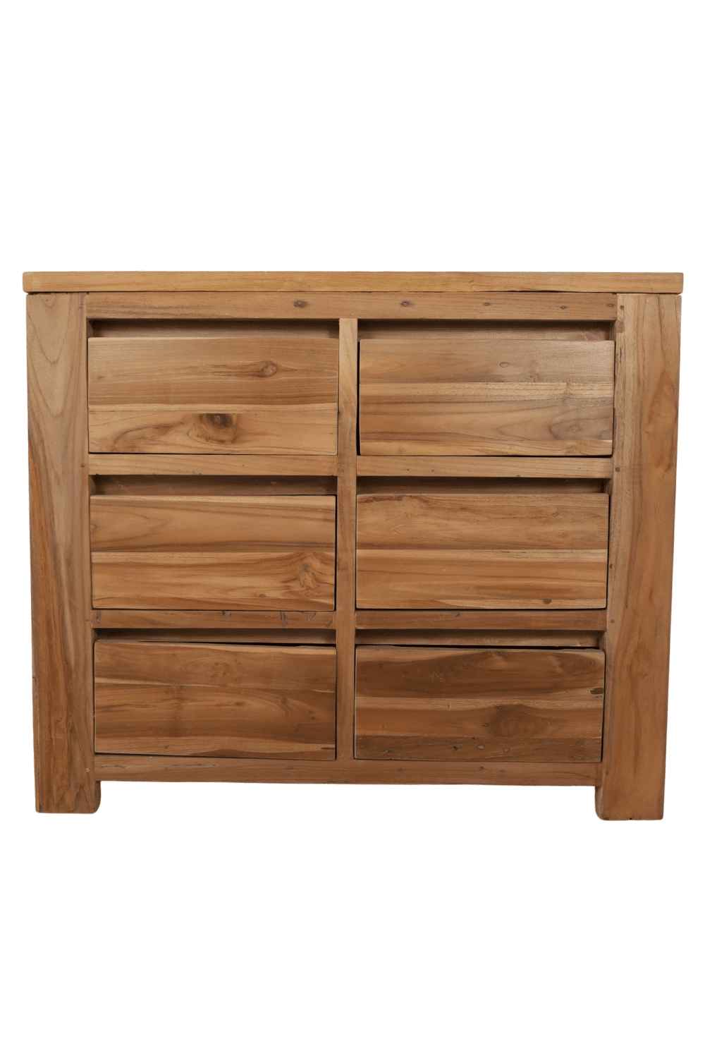 Landelijke teak houten badkamermeubel met lades GL 100x50x85 cm