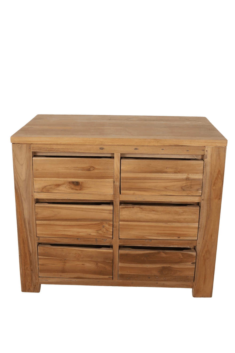 Landelijke teak houten badkamermeubel met lades GL 100x50x85 cm