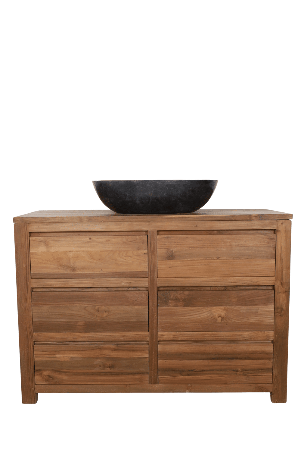 Landelijke teak houten badkamermeubel met lades GL 100x50x85 cm