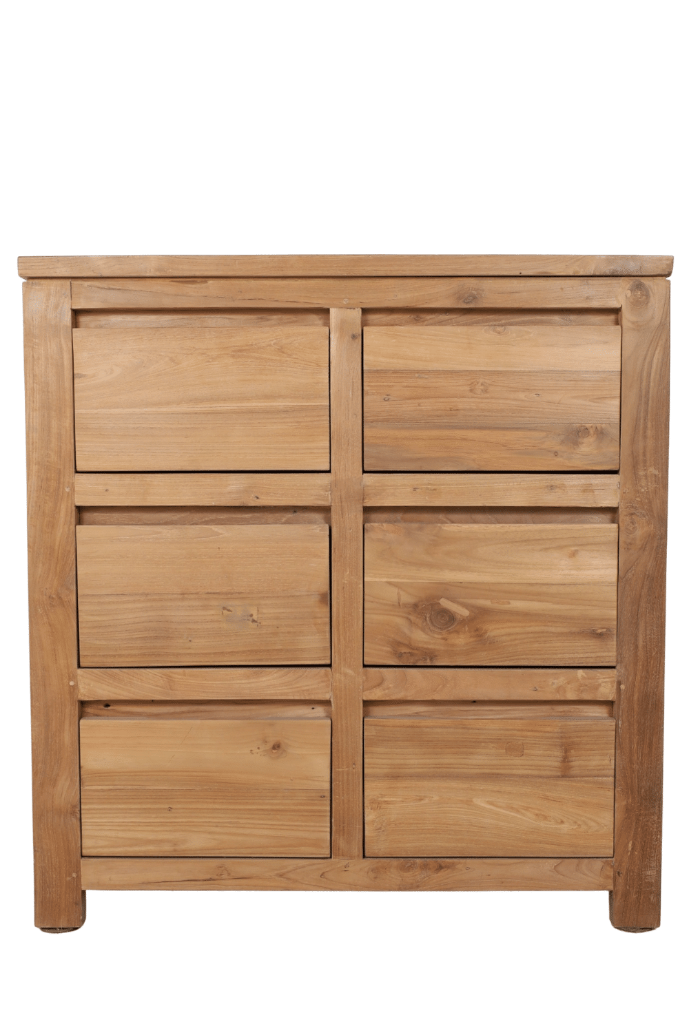 Landelijke teak houten badkamermeubel met lades GL 80x50x85 cm