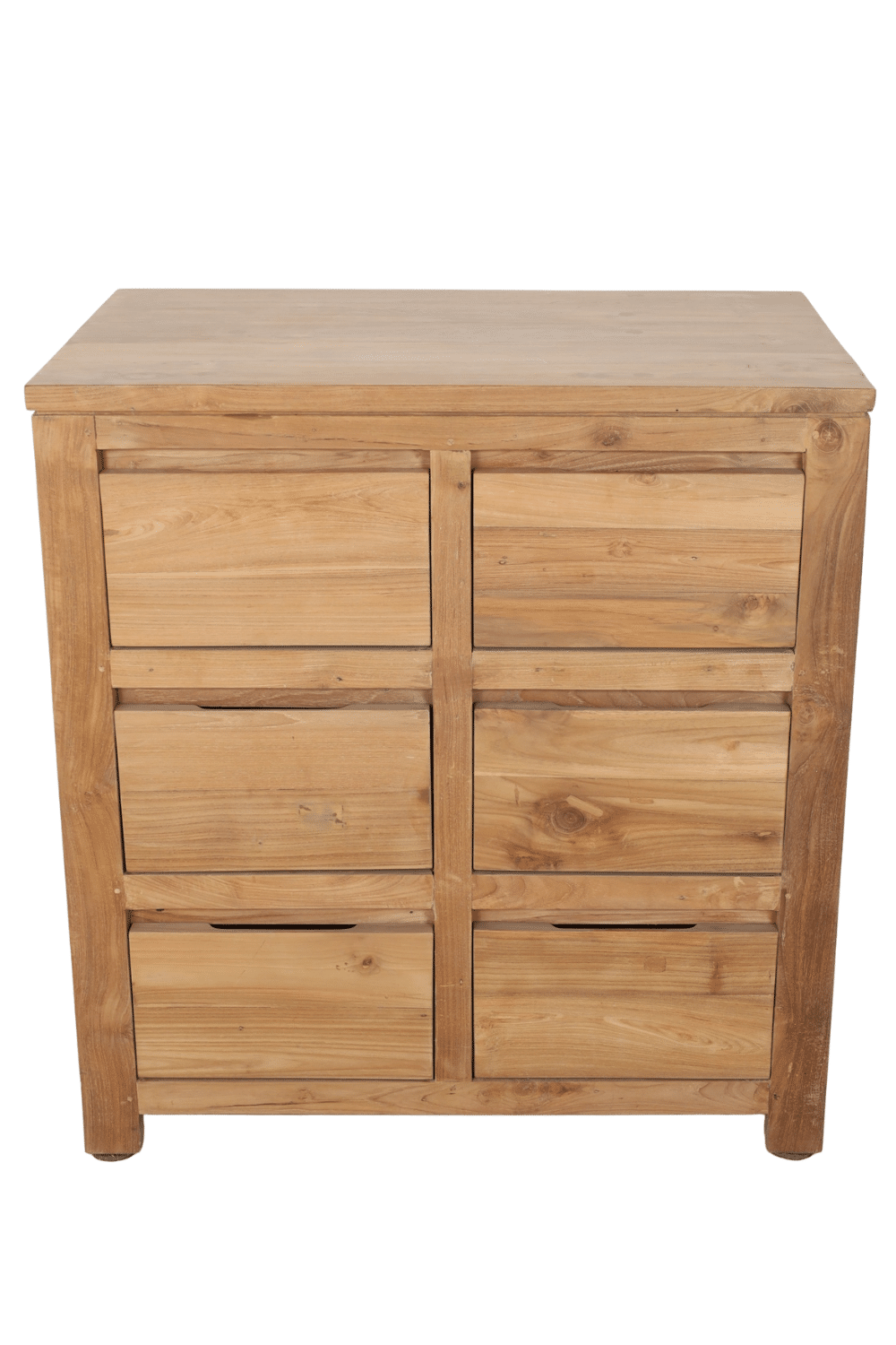 Landelijke teak houten badkamermeubel met lades GL 80x50x85 cm