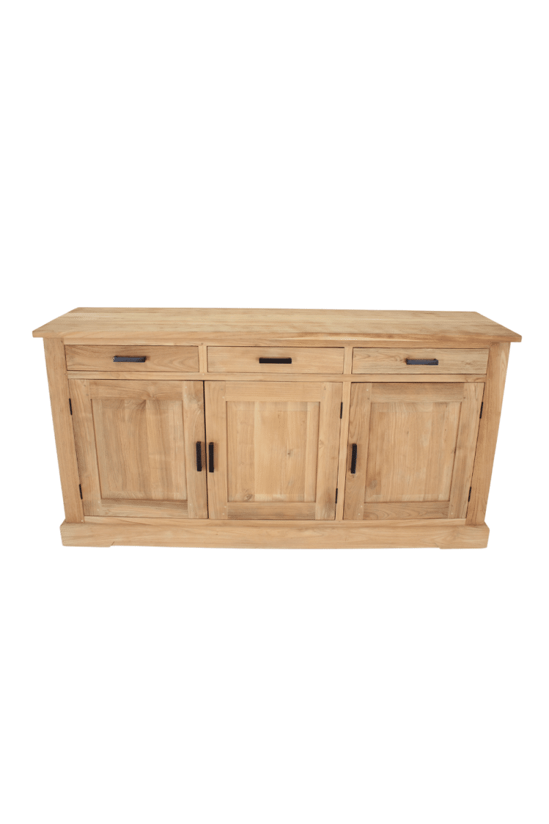 Gezandstraald teak houten dressoir