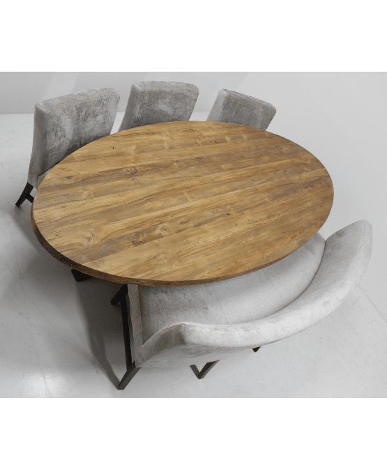 eettafelset teak hout