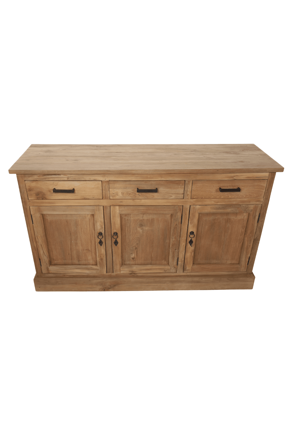 Teak houten dressoir 150 cm Sd 150 met anita handvaten en slotjes