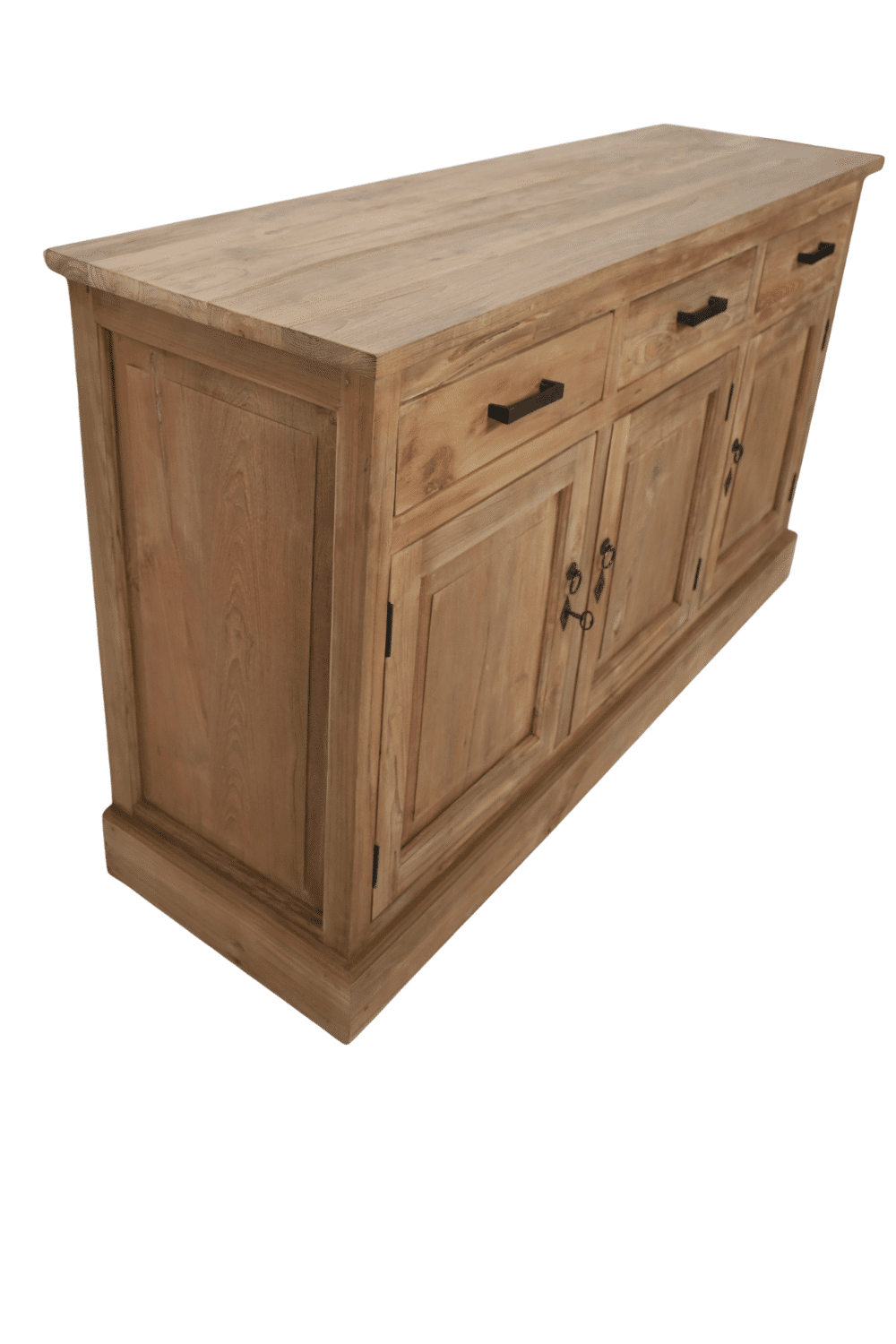 Teak houten dressoir 150 cm Sd 150 met anita handvaten en slotjes