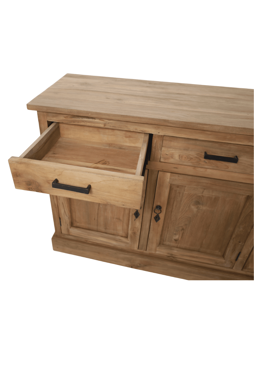 Teak houten dressoir 150 cm Sd 150 met anita handvaten en slotjes