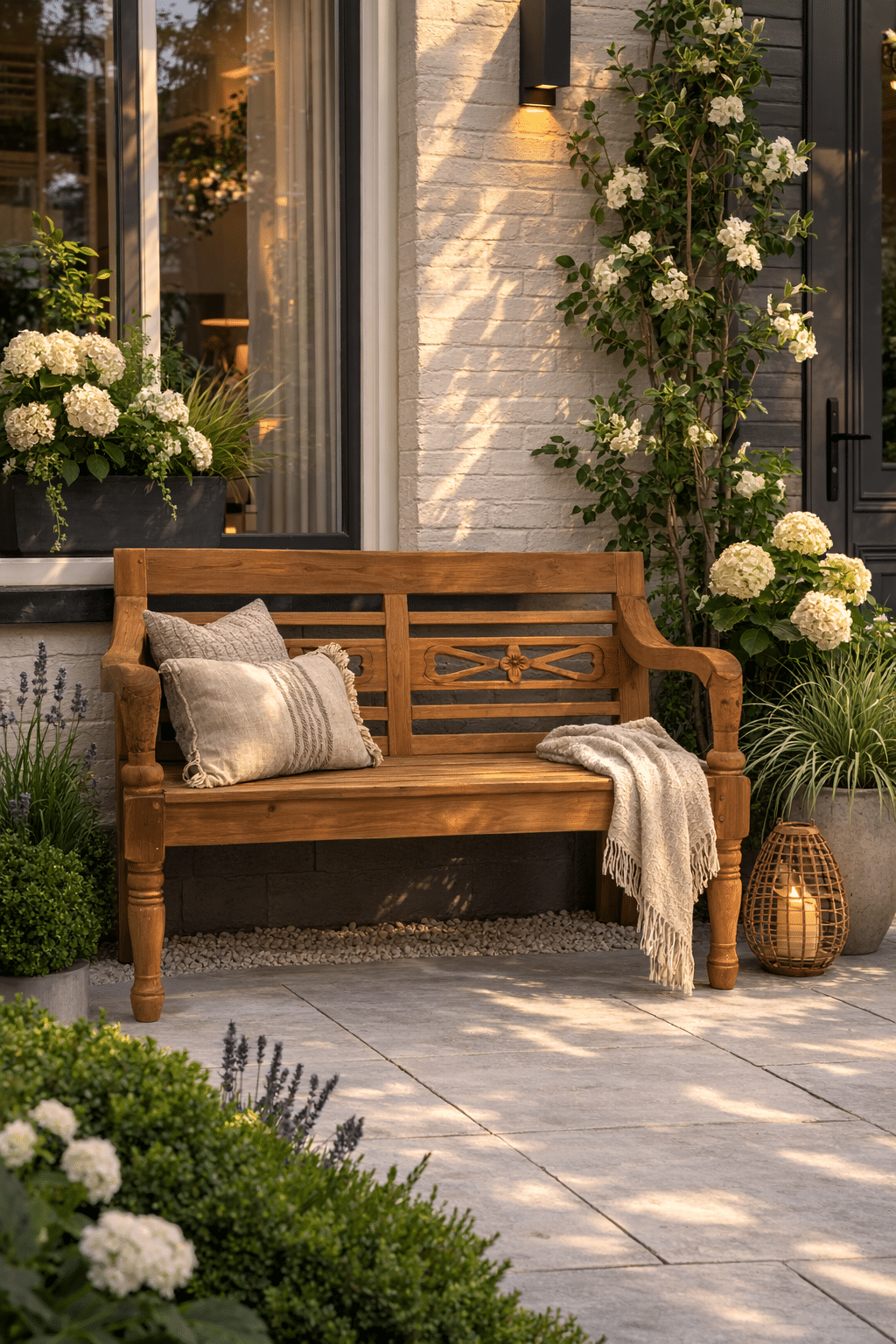 teak houten tuinset met kussens tuinbanken met tafeltje