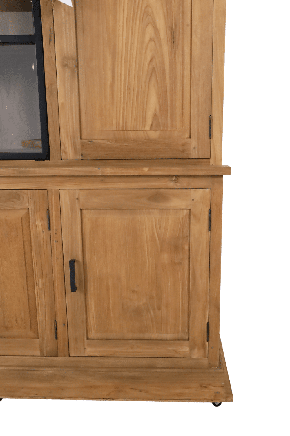 Vitrinekast 240 cm met metalen deuren smooth