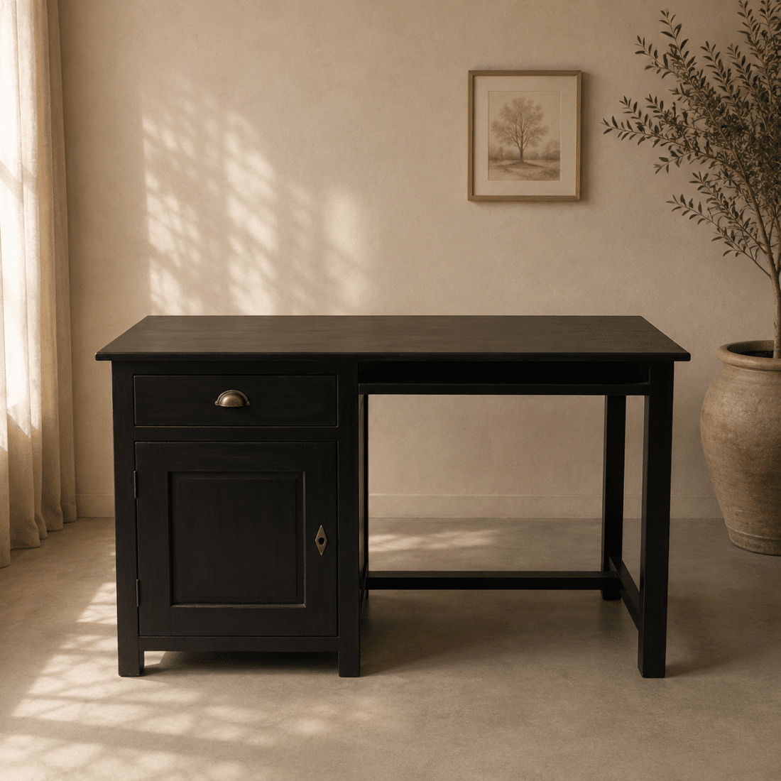 zwart houten bureau zwart houten bureau