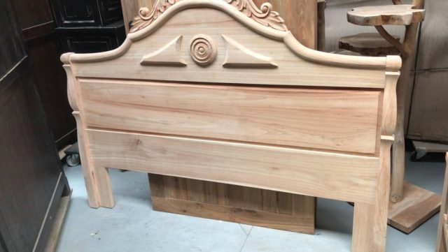 Hoofd Eind Bed Maat 181x150h A 375 Onbehandeld Hout 2