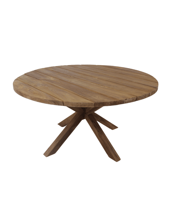 teakhouten tuintafel rond