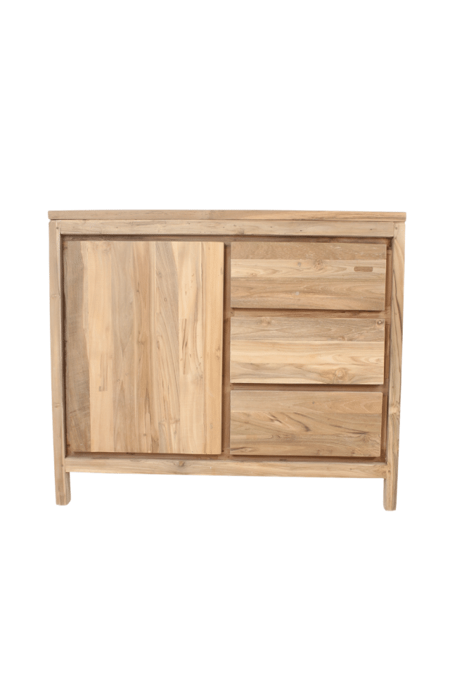 houten stak badkamer meubel