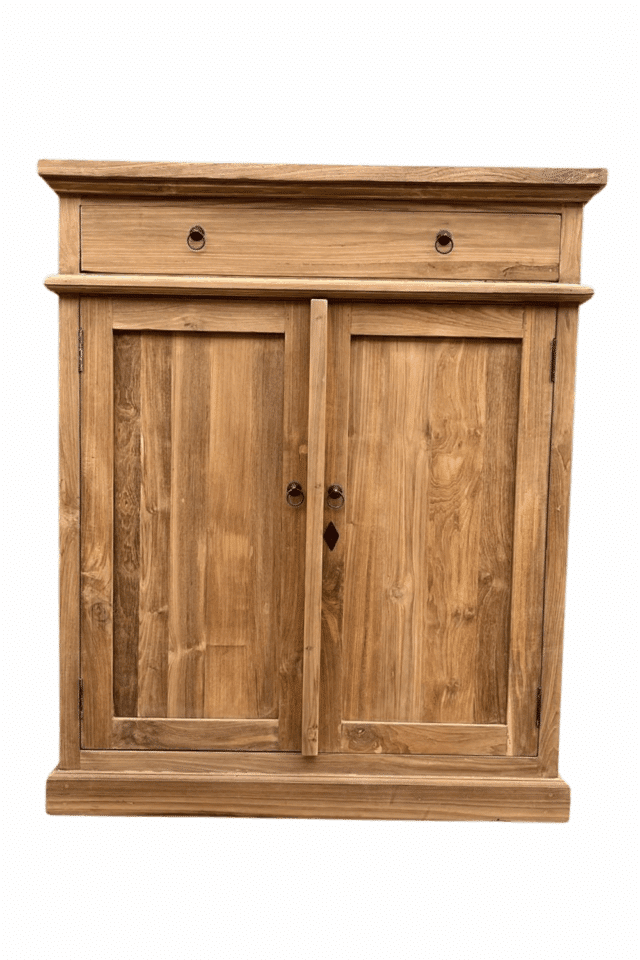 teak houten meidenkast mc old smooth 100x50x120 cm