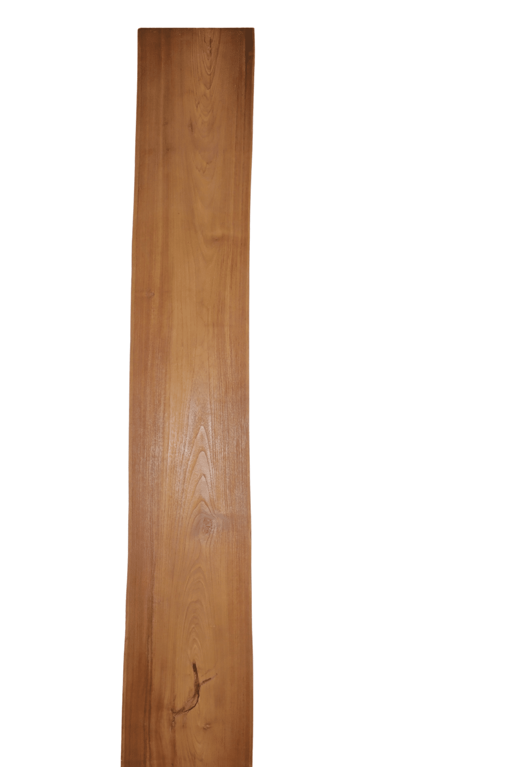teak houten plank met boomstam kant 250 cm