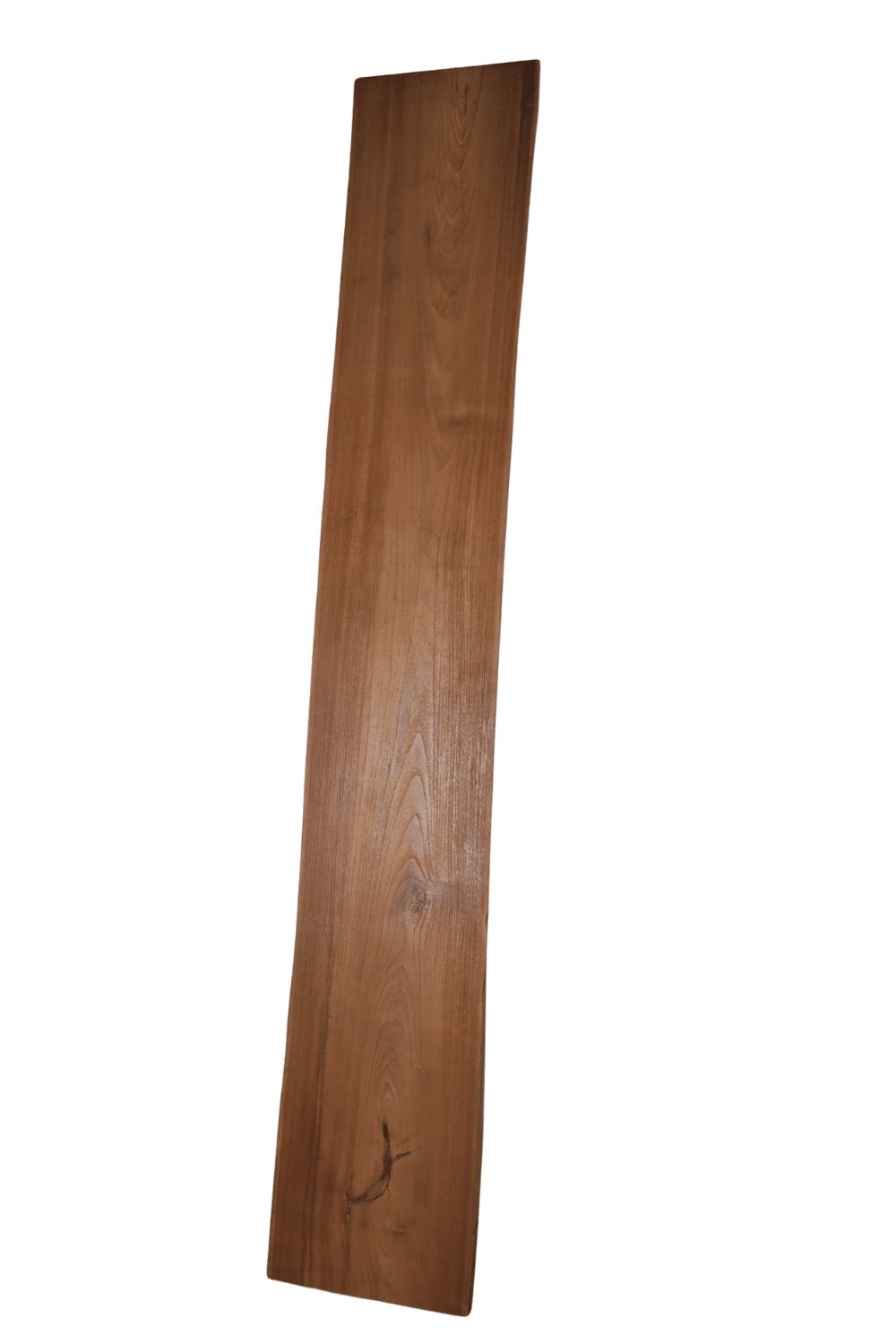 teak houten plank met boomstam kant 250 cm