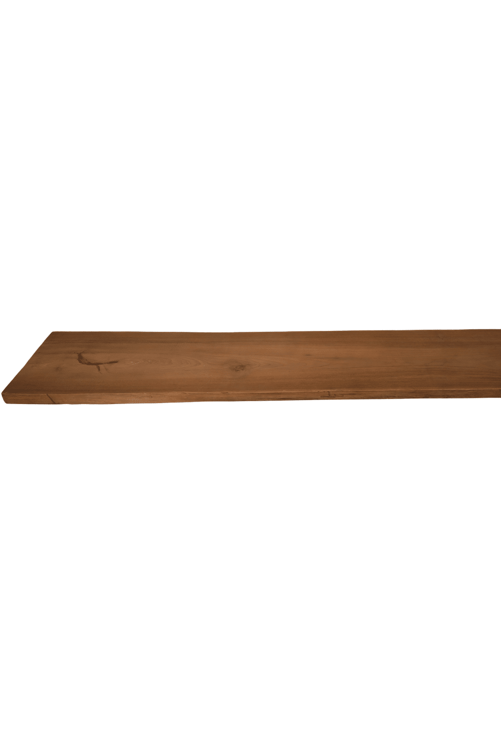 teak houten plank met boomstam kant 250 cm