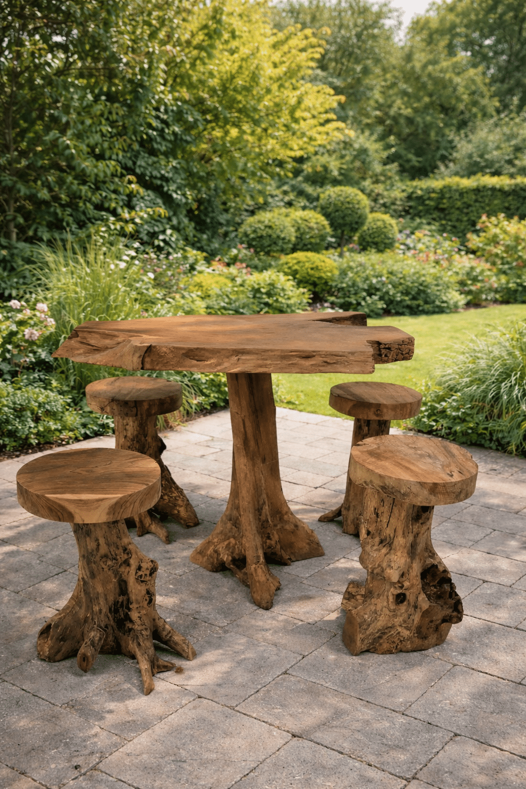 Wortel teak bar set rustieke barset