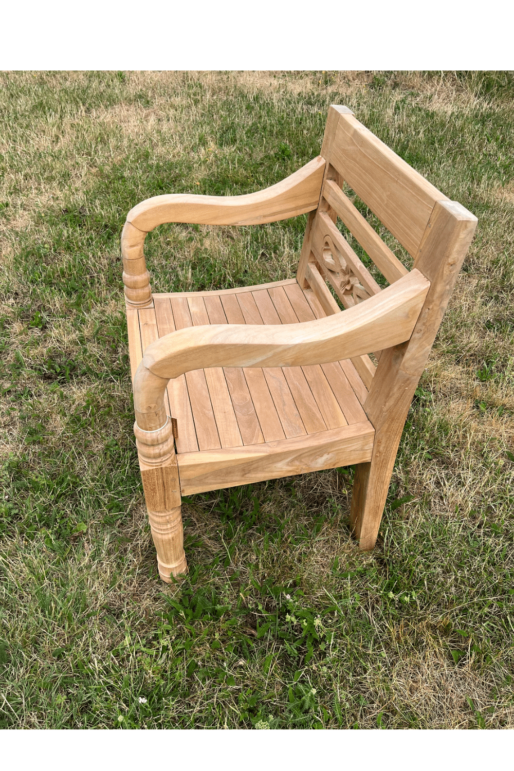 teak houten tuin stoel stationsstoel