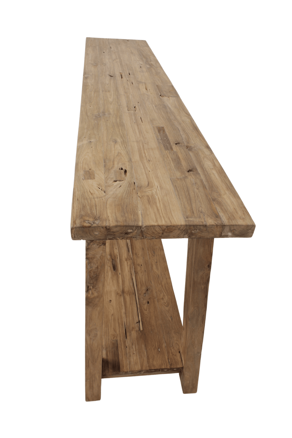 Landelijke teak houten sidetable 240 cm lang