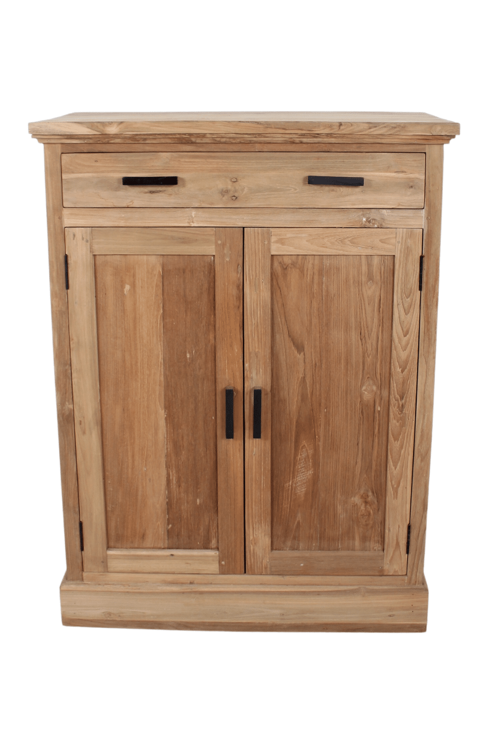 Meidenkast gangkastje laag kastje glad teak hout 90x45x120 cm