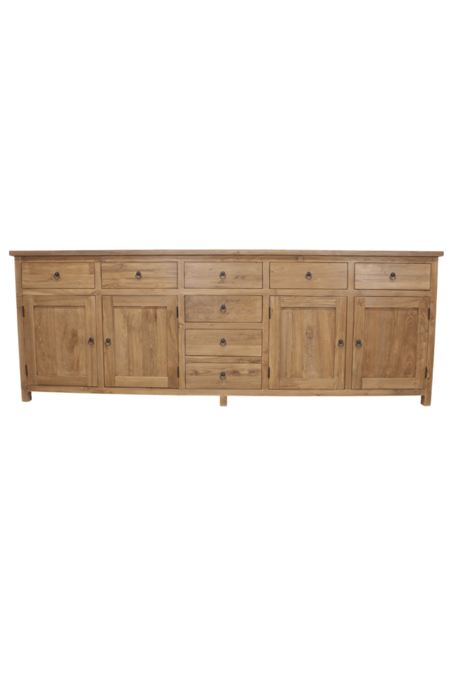 teak houten dressoir 250 cm