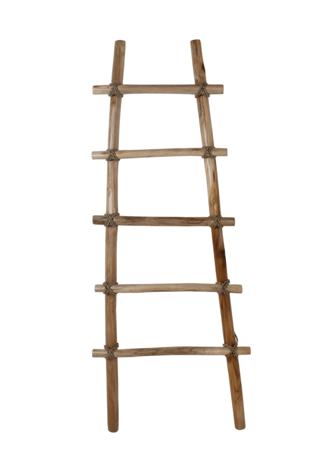 ladder met touw, trap met touw decoratief voor in badkamer