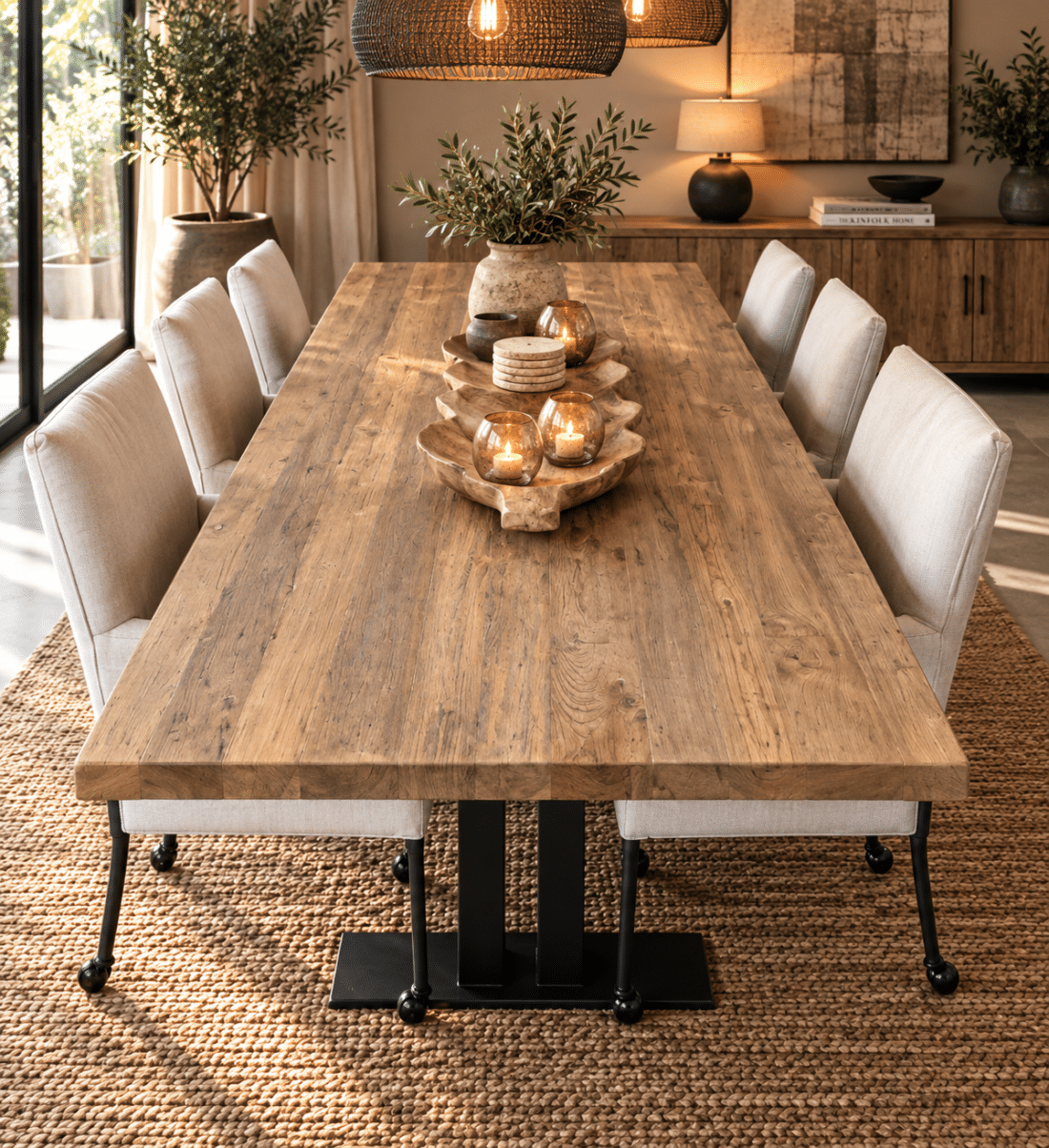 Teak houten eettafel 280 cm Teak houten eettafel 280 cm
