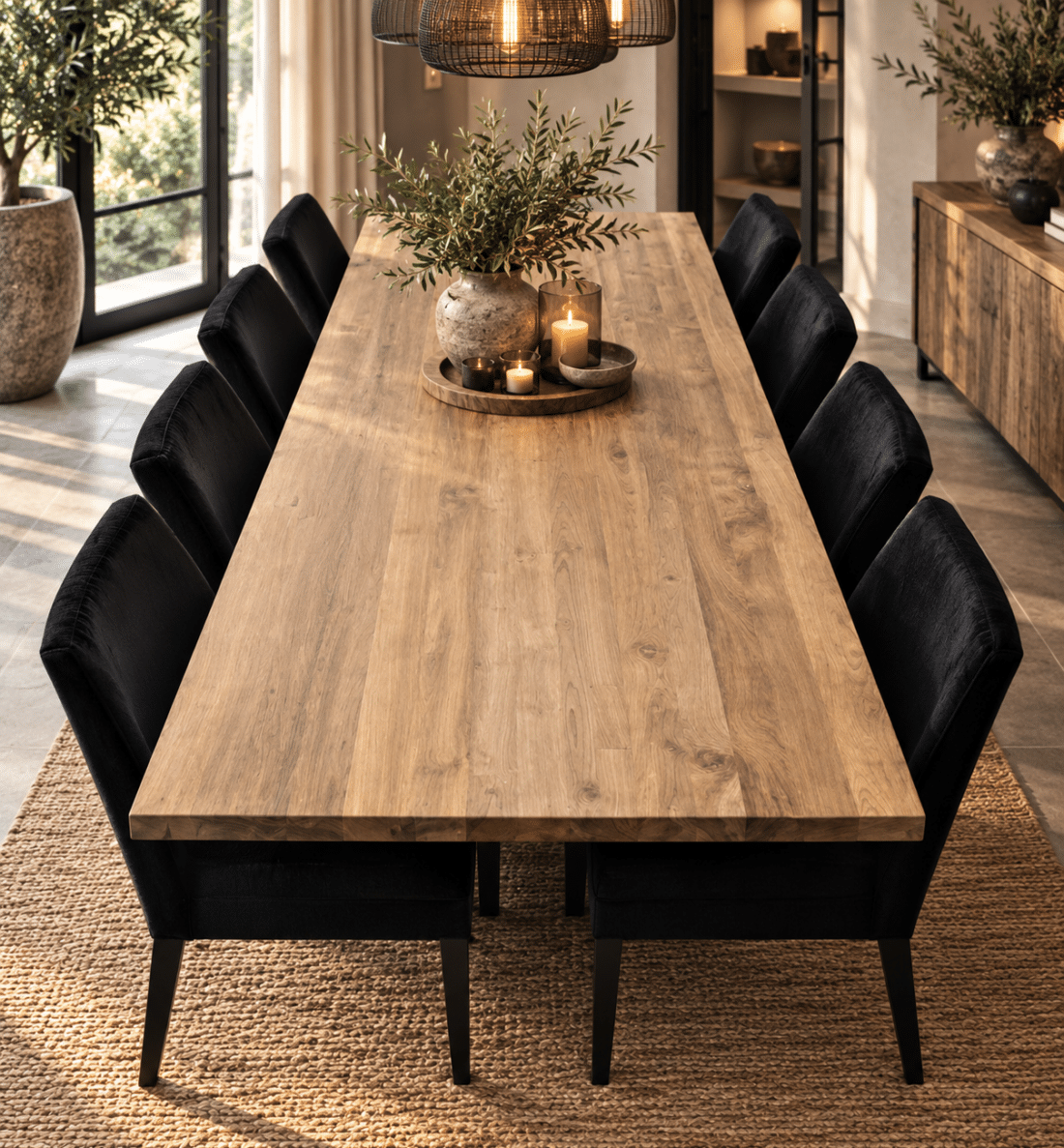 Teak houten eettafel 300 cm Teak houten eettafel 300 cm