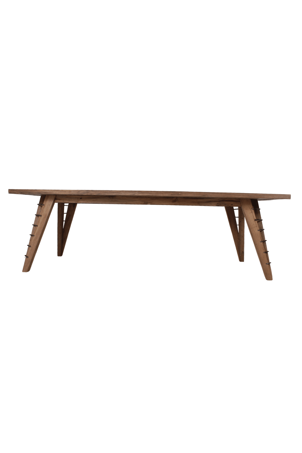 Eettafel 250 ruw hout teak houten eettafel dik blad