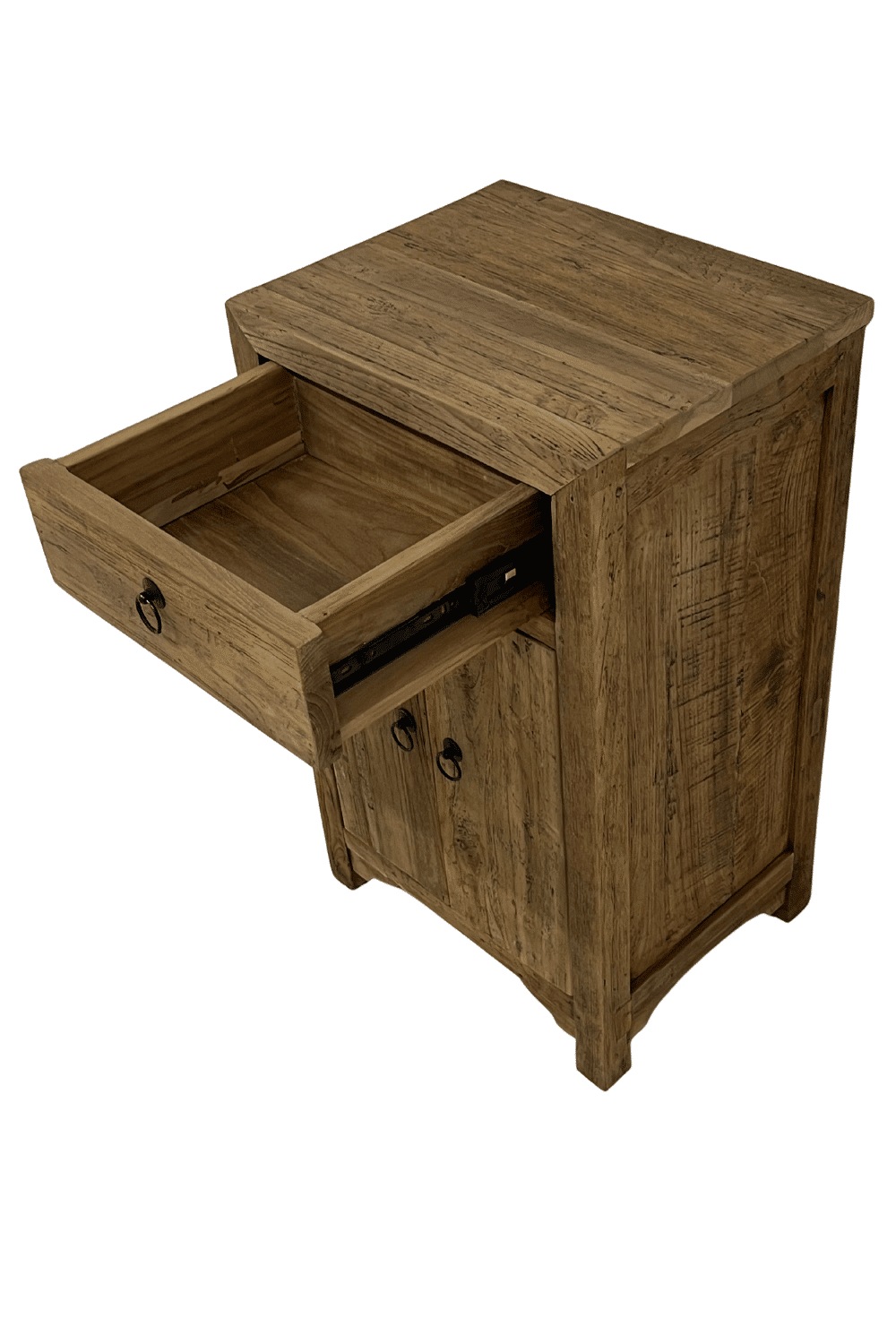 teak houten landelijk nachtkastje 45x35x75 cm