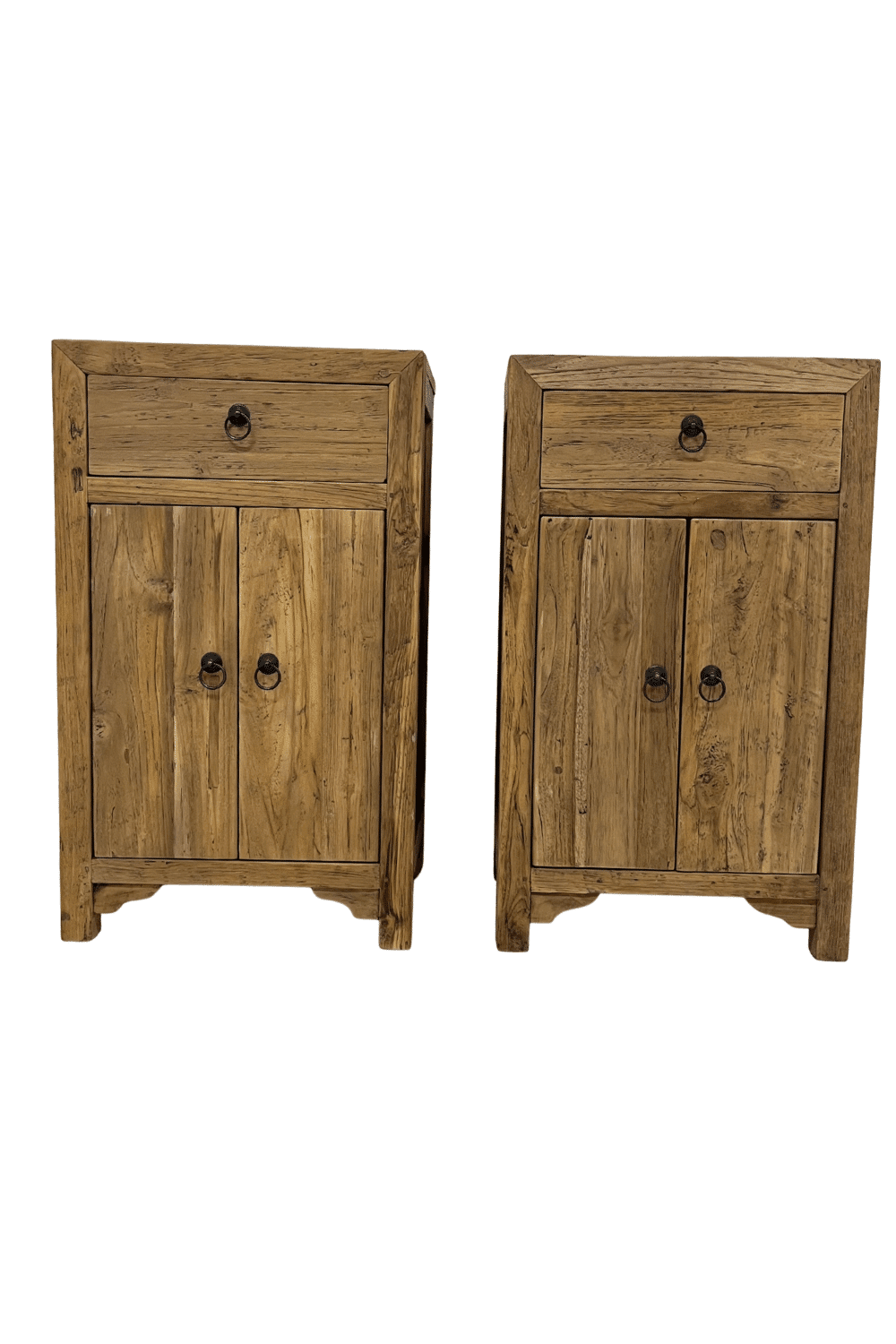 teak houten landelijk nachtkastje 45x35x75 cm