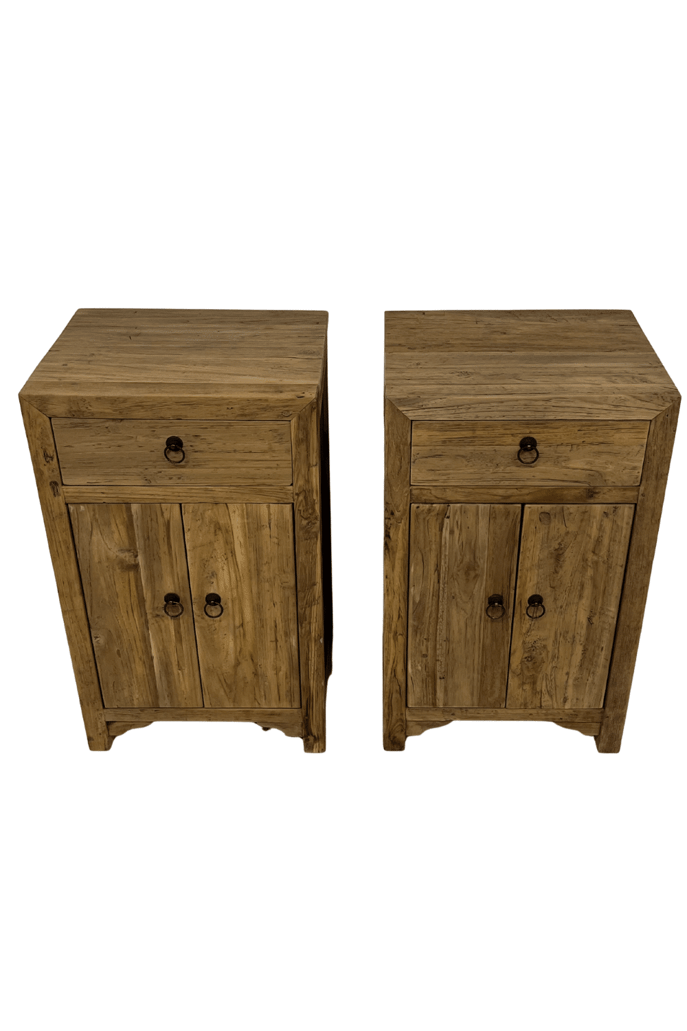 teak houten landelijk nachtkastje 45x35x75 cm