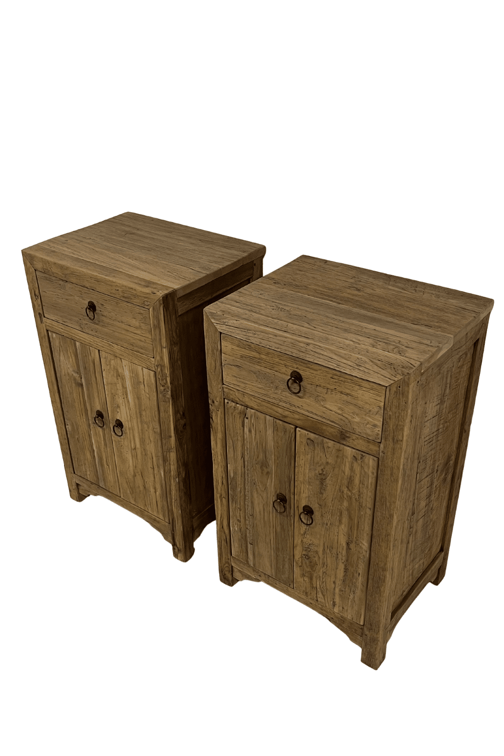 teak houten landelijk nachtkastje 45x35x75 cm