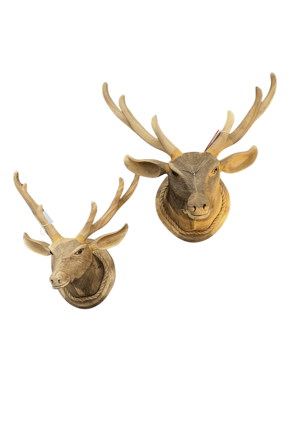 Houten herten kop herten gewei herten kop om op te hangen