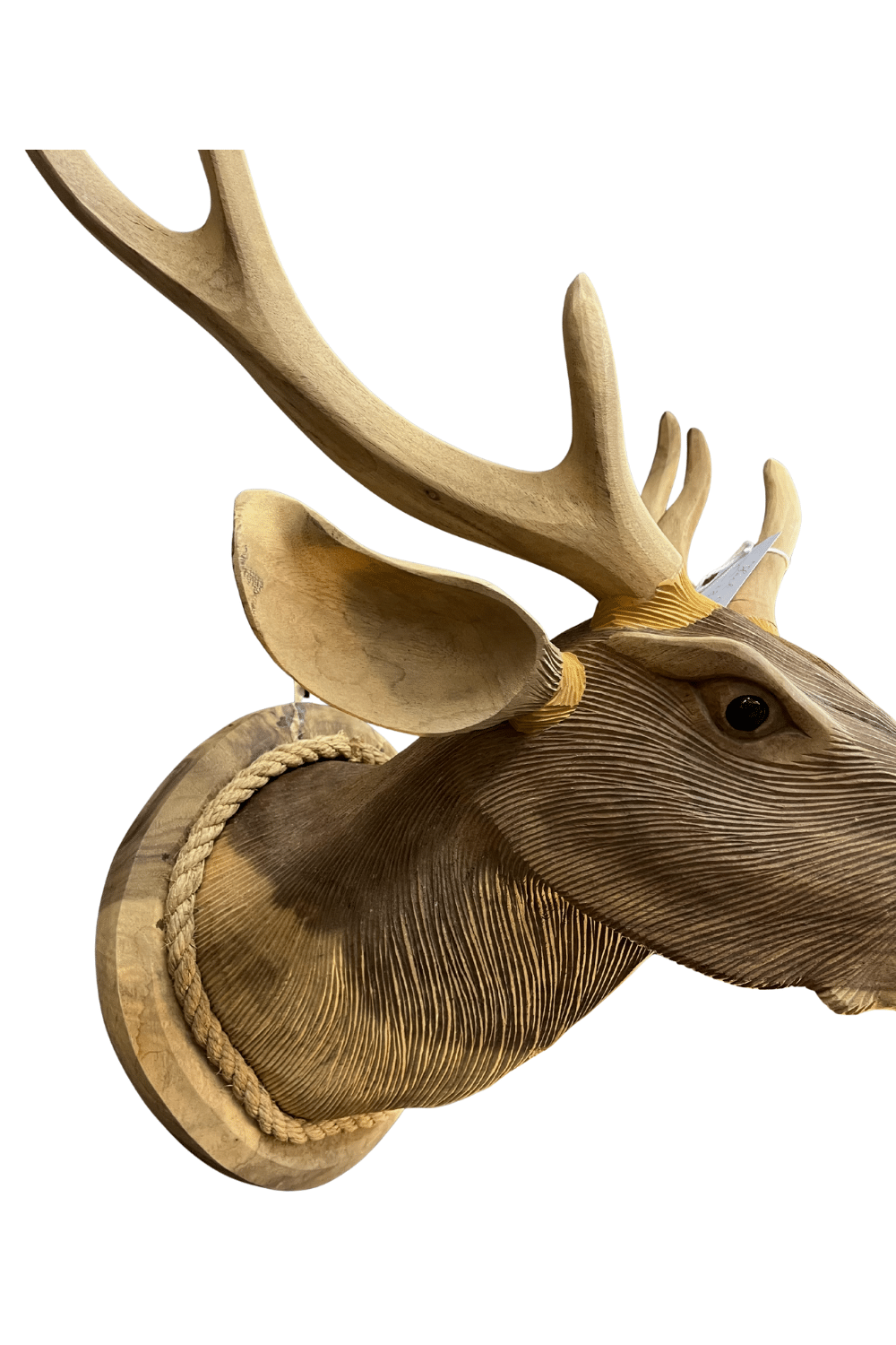 Houten herten kop herten gewei herten kop om op te hangen