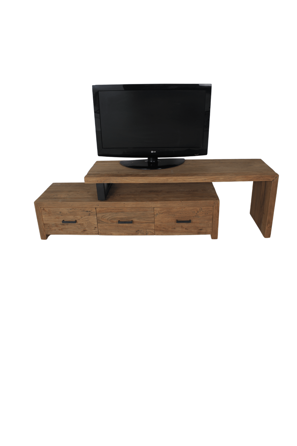 stoer landelijk tv meubel teak hout