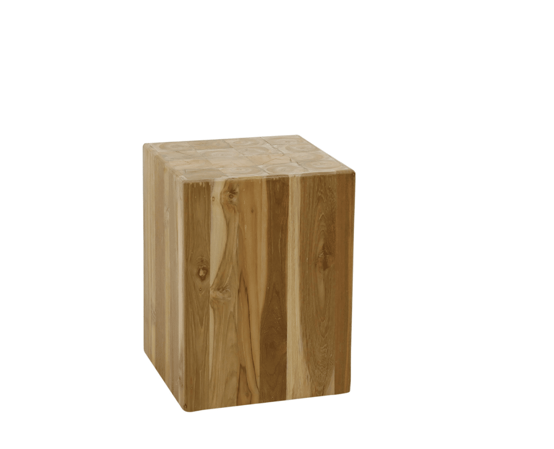 zuil van hout pilaar plantentafel 35x35x45 cm