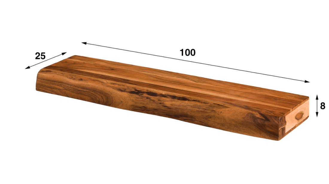 wandplank 100 cm zwevend